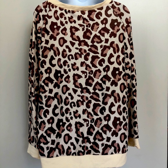 Leopard-Print Sweatshirt - Large - Picture 2 of 3